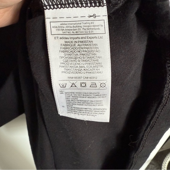 Adidas Originals 3-Stripes Bodycon T-Shirt Dress – Black – Size M (US 14) - Picture 6 of 8
